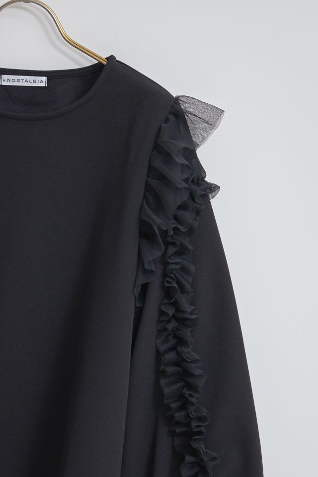 【ukinail】DRESSPRODUCTIONベロアチュールティアード ベロア チュール ティアードドレス（W302BK）