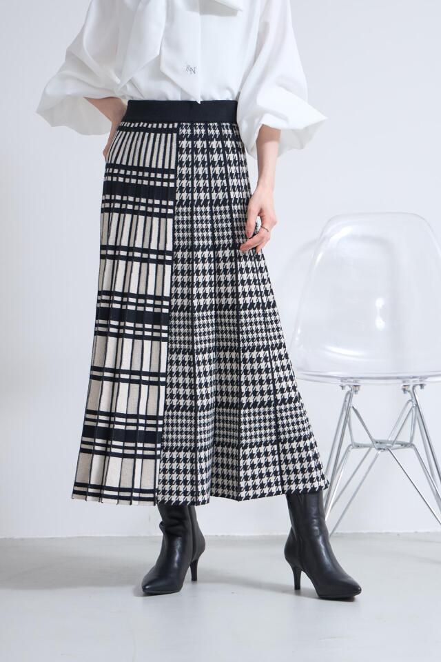 チャック柄コンビニットスカート※一部店舗のみ入荷