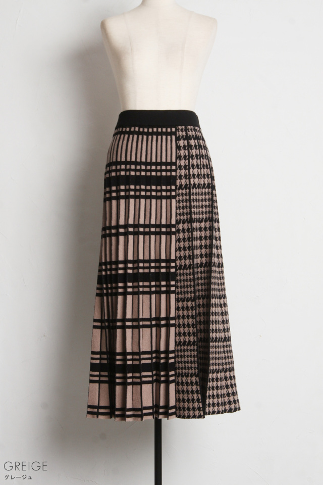 チャック柄コンビニットスカート※一部店舗のみ入荷