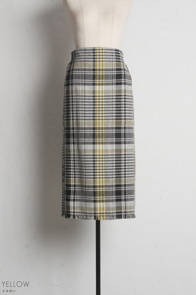 ビックチェックツイードタイトスカート※一部店舗のみ入荷