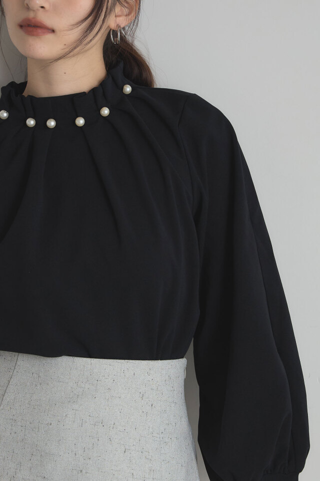 アイスティ様　商品 袖2WAYパールネックブラウス※一部店舗のみ入荷