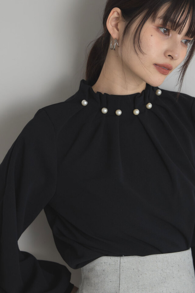 アイスティ様　商品 袖2WAYパールネックブラウス※一部店舗のみ入荷