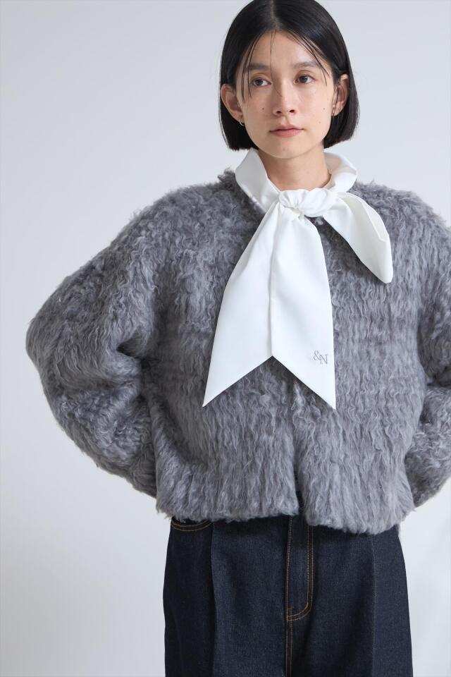 シャギーノーカラージャケット※一部店舗のみ入荷