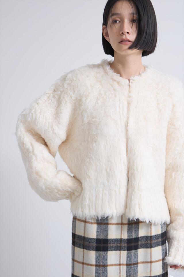 シャギーノーカラージャケット※一部店舗のみ入荷