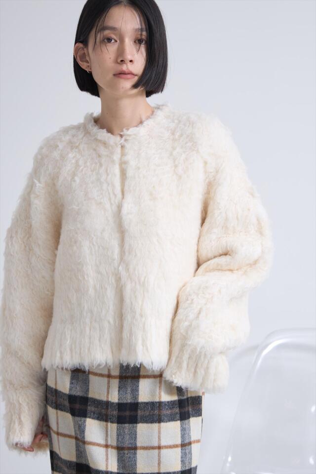 【美品・希少】60s Unknown Vintage Jacket ノーカラー シャギーノーカラージャケット※一部店舗のみ入荷