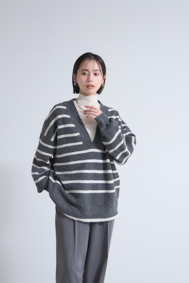 JOURNAL STANDARD ビッグVネックセーター　　美品 vネック ニットセーター レディース秋冬[品番：II000009563