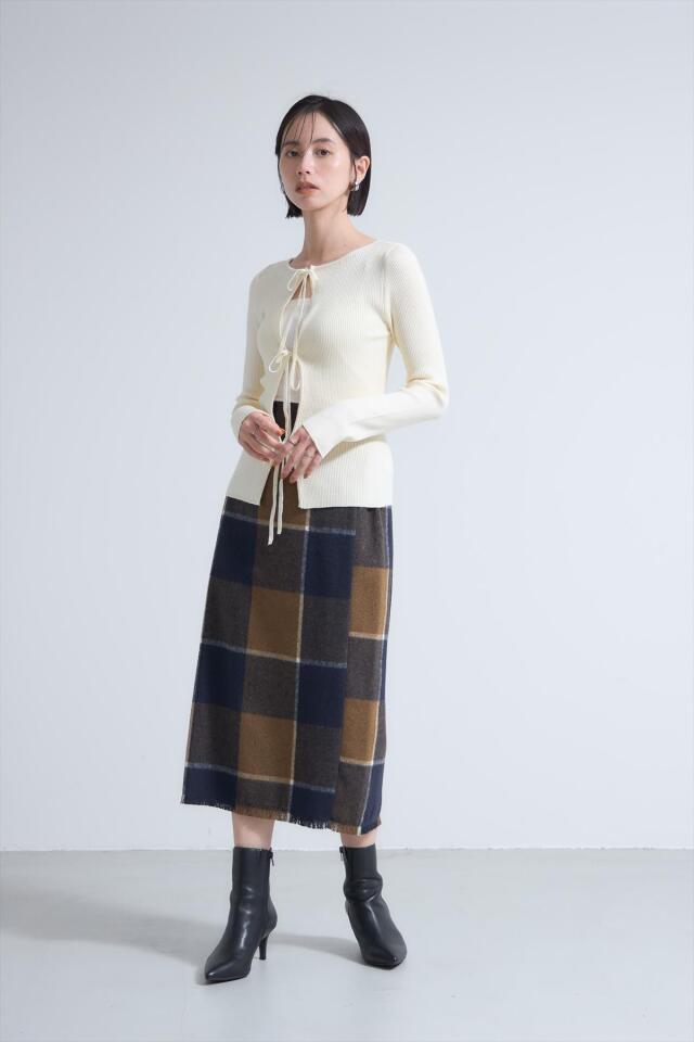 モッサ先染めチェックタイトスカート※一部店舗のみ入荷