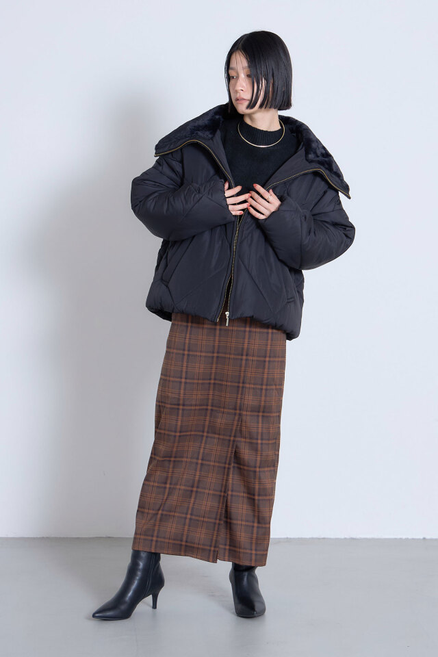 フェイクファー衿ファイバーダウンブルゾン※一部店舗のみ入荷