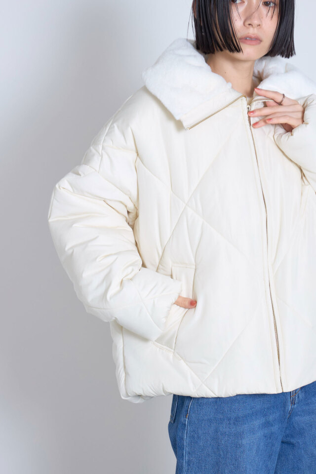 フェイクファー衿ファイバーダウンブルゾン※一部店舗のみ入荷