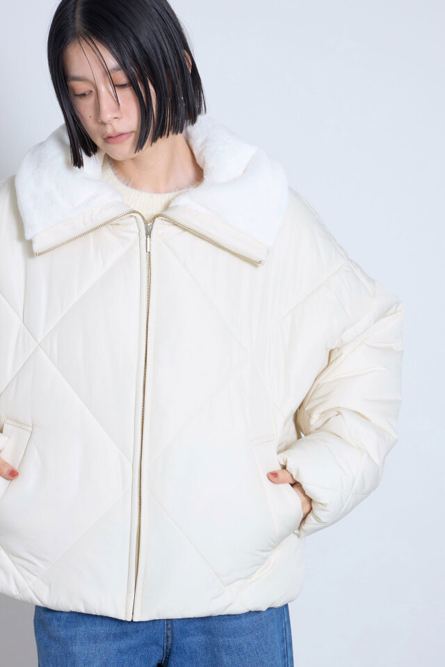 フェイクファー衿ファイバーダウンブルゾン※一部店舗のみ入荷