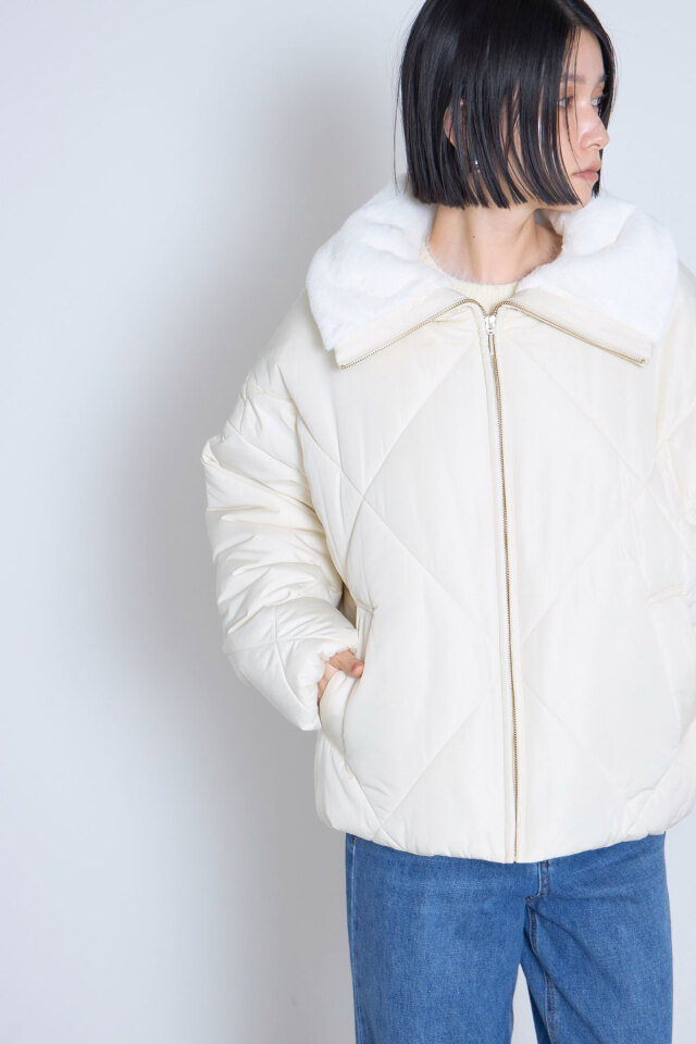 フェイクファー衿ファイバーダウンブルゾン※一部店舗のみ入荷