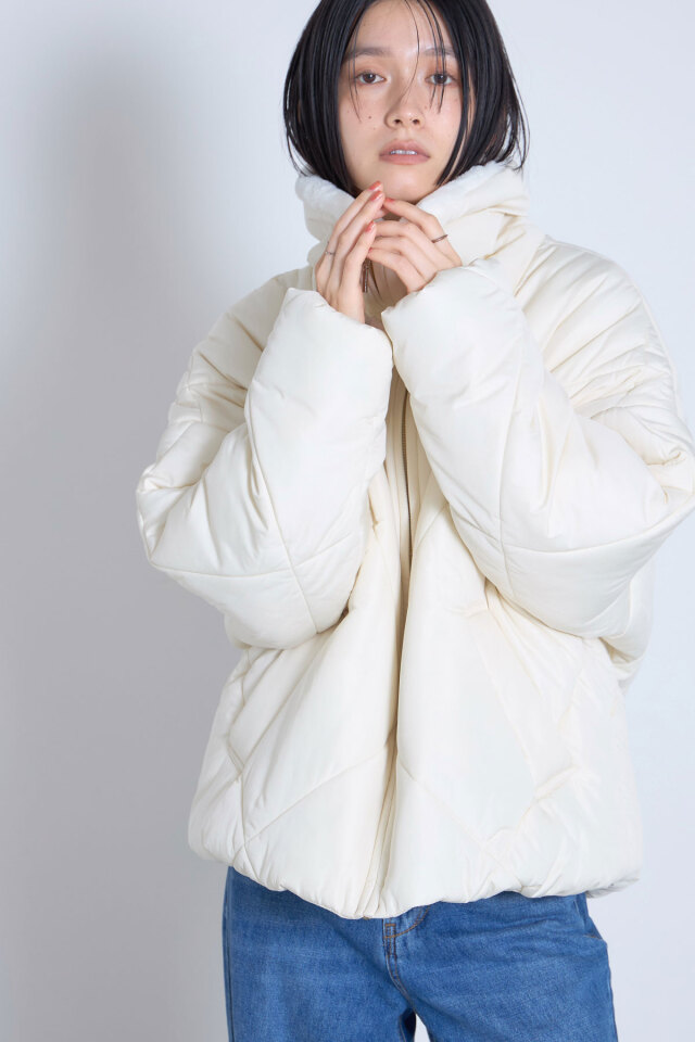 フェイクファー衿ファイバーダウンブルゾン※一部店舗のみ入荷