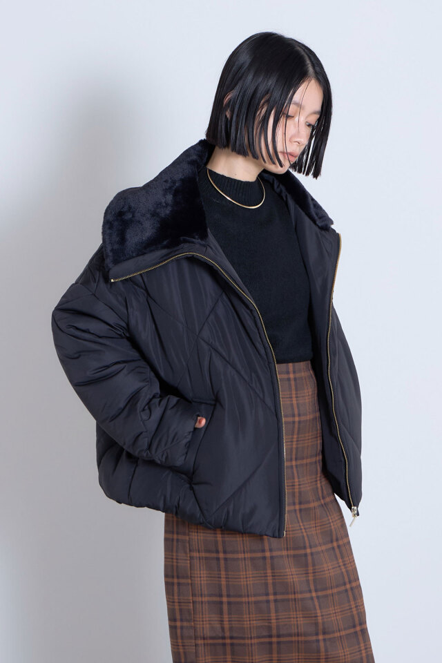 フェイクファー衿ファイバーダウンブルゾン※一部店舗のみ入荷
