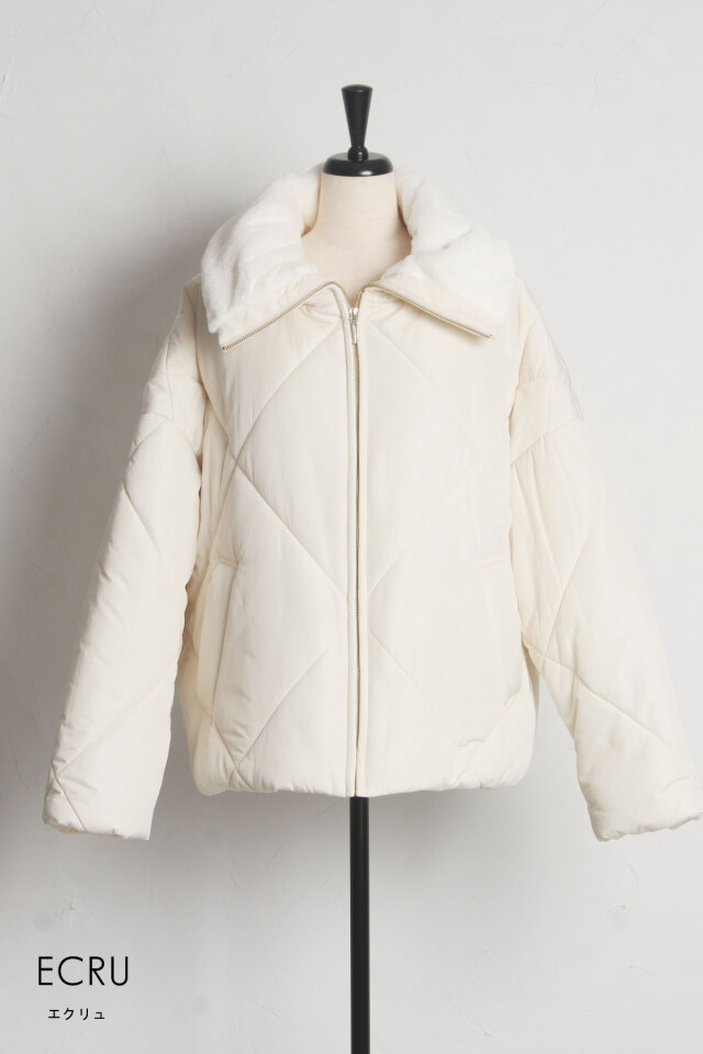フェイクファー衿ファイバーダウンブルゾン※一部店舗のみ入荷