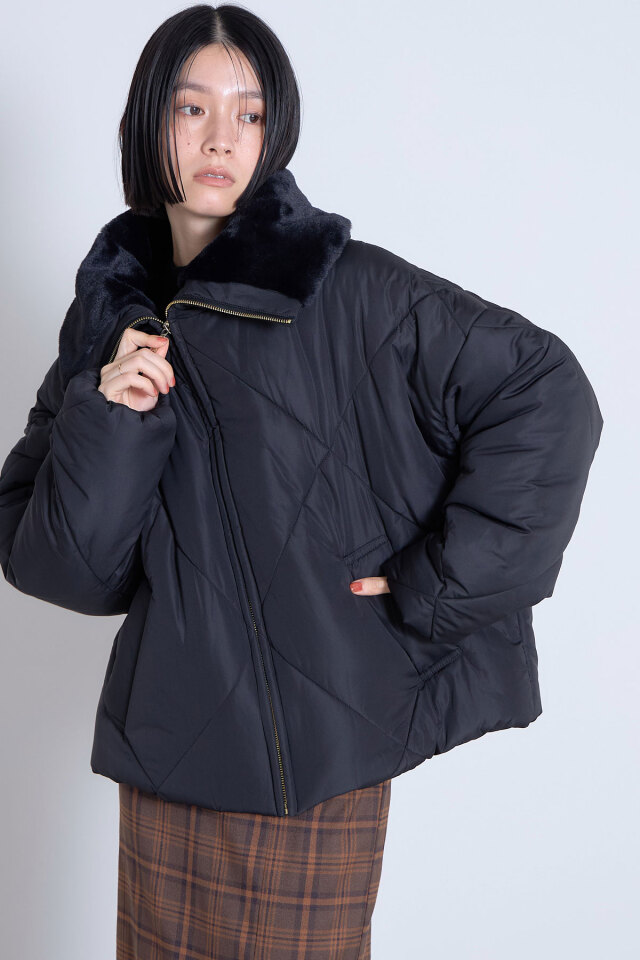 フェイクファー衿ファイバーダウンブルゾン※一部店舗のみ入荷