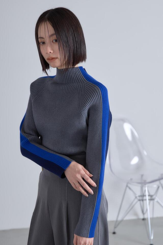 ■未使用品 【定価18700円】TODAYFULバイカラータートルニットケープ □未使用品 【定価18700円】TODAYFULバイカラータートルニット