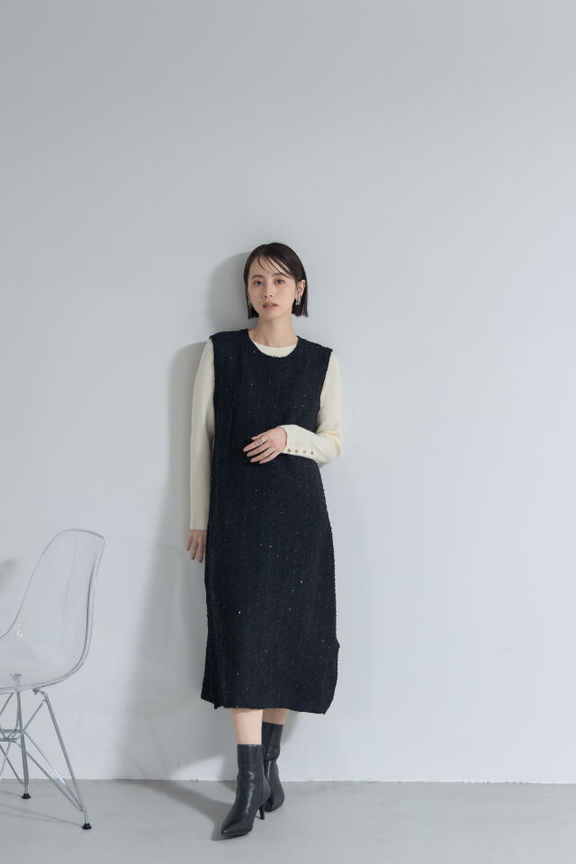 ツイードノースリーブワンピース※一部店舗のみ入荷
