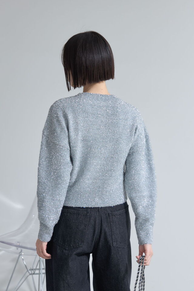 美品 『ドレステリア』 (36) 総柄クルーネックカーディガン くるみボタン fit=scale-down,w=1200