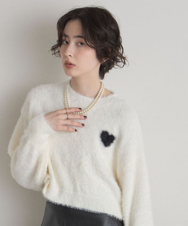☆新品☆ジャスグリッティー　ハートカットリブニット JUSGLITTY - ジャスグリッティー 2wayハートカットニットの通販 by