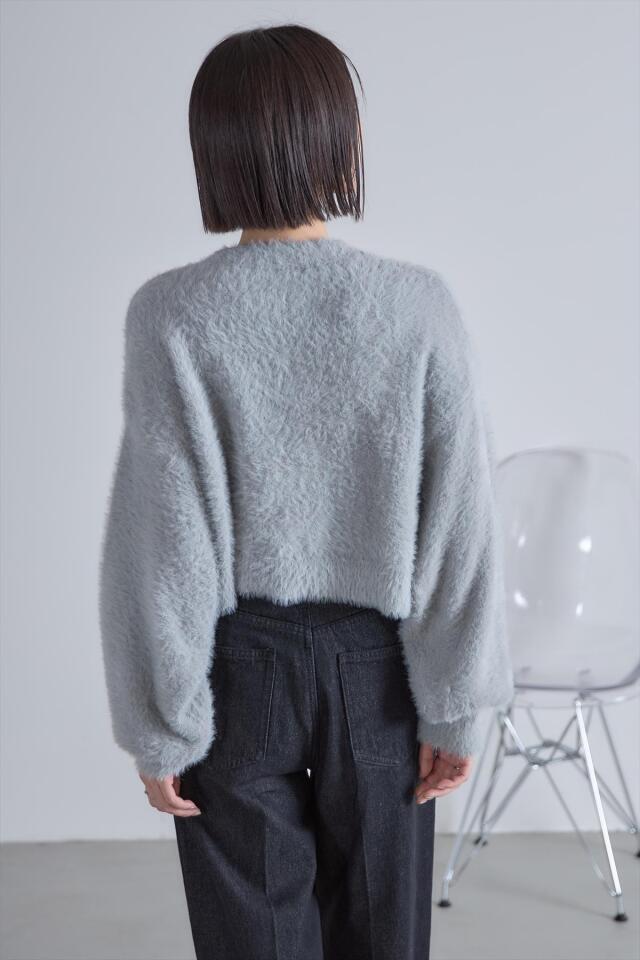 gelatopiqué 半袖ニット シャギージャガードハートクロップドニット※一部店舗のみ入荷