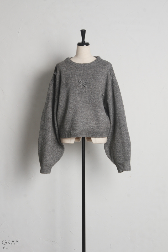 ウールタッチリボンニットプルオーバー※一部店舗のみ入荷