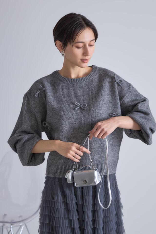 ウールタッチリボンニットプルオーバー※一部店舗のみ入荷