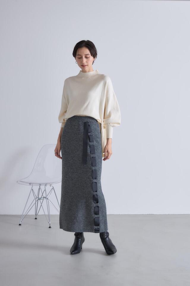 アルパカタッチテープニットスカート※一部店舗のみ入荷