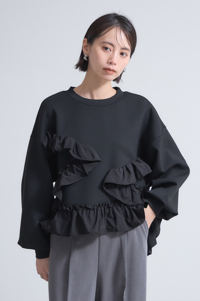 アシメフリルカットプルオーバー