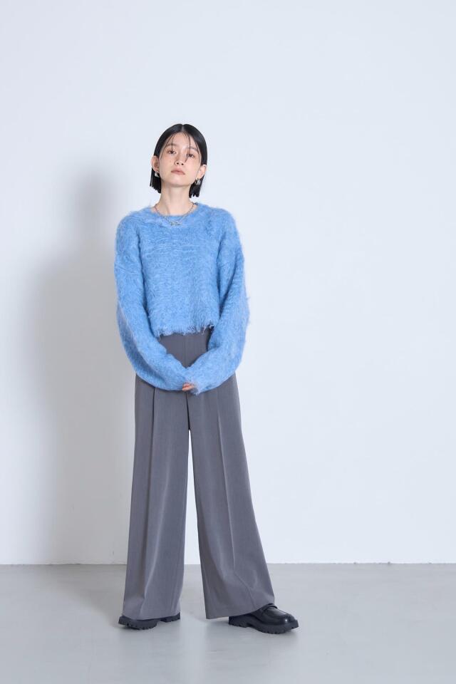 起毛クロップドニットプルオーバー※一部店舗のみ入荷