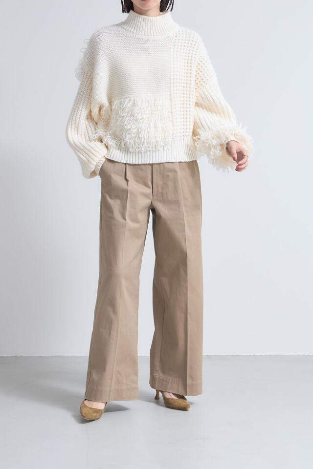 Lisette カシミヤ混オーバーニット　バルキー　ブラウン Lisette カシミヤ混オーバーニット バルキー ブラウン