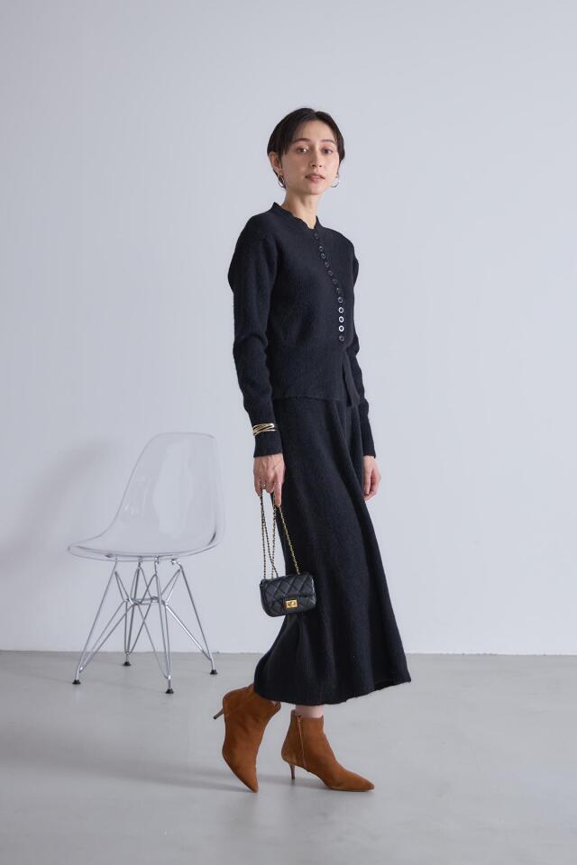 アメリヴィンテージ スナップボタンニットセットアップ ボタンデザインニットセットアップ※一部店舗のみ入荷