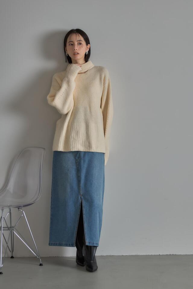 ネック開きコクーンスリーブニットプルオーバー※一部店舗のみ入荷
