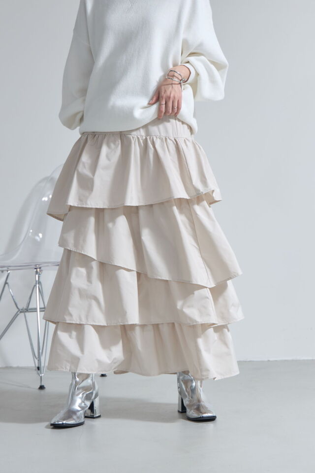 ランダムティアードタフタスカート※一部店舗のみ入荷