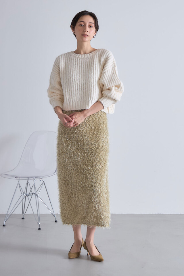 OLD GAP リブ編みカーディガン M リブ編みカーディガン（生成）