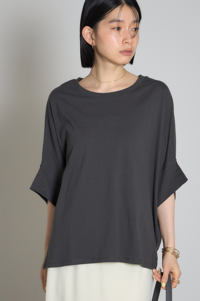 ハーフスリーブオーバーサイズコットンTシャツ※一部店舗のみ入荷＊SALE品につき返品/交換/注文確定後の変更キャンセル不可＊