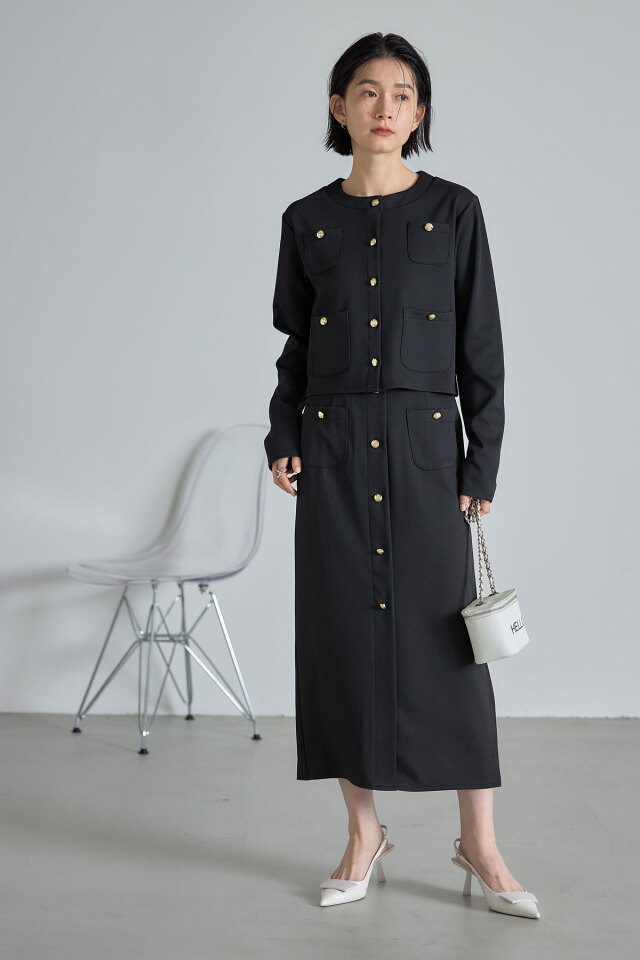 ポケットデザインカットカーディガン※一部店舗のみ入荷