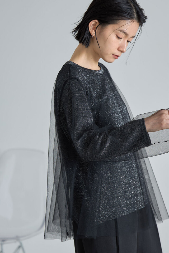 ラメチュール重ねカットプルオーバー※一部店舗のみ入荷