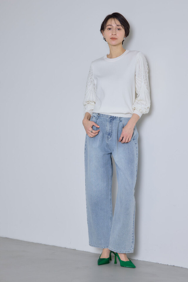 専用のお品です。 他の方のご購入はお控えください。 袖レースニット