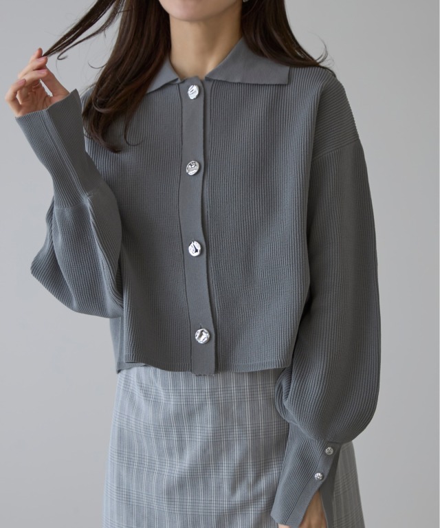 オフィシャルサイト限定】スポンディッシュシルバーボタンカーデ