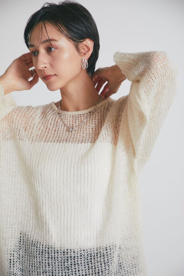 シアーモヘアロングニット※一部店舗のみ入荷