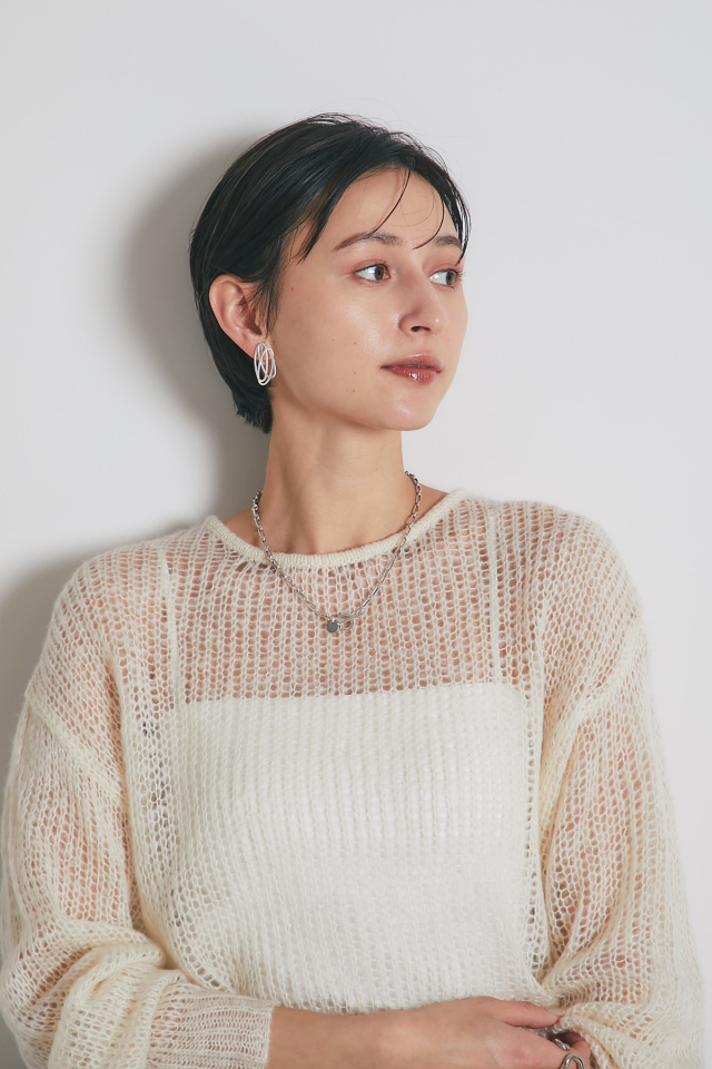 シアーモヘアロングニット※一部店舗のみ入荷
