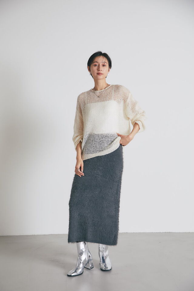 シアーモヘアロングニット※一部店舗のみ入荷