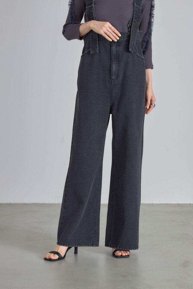 美品＜H＞ハイウエストサスペンダーパンツ H BEAUTY&YOUTH UNITED ARROWS スラックス パンツ 「H