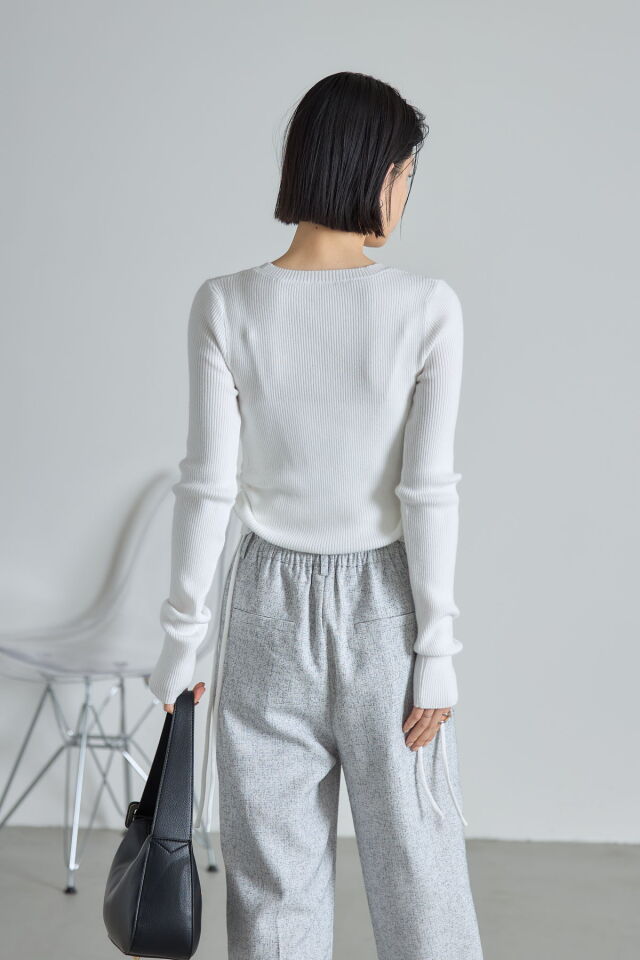 サイドドロストニットプルオーバー※一部店舗のみ入荷