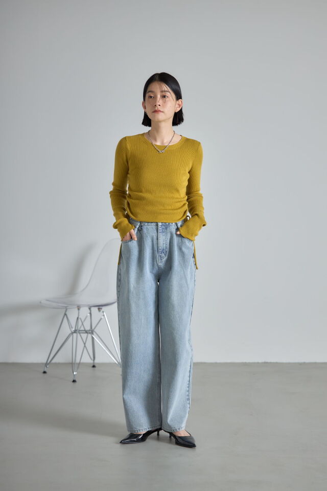 サイドドロストニットプルオーバー※一部店舗のみ入荷