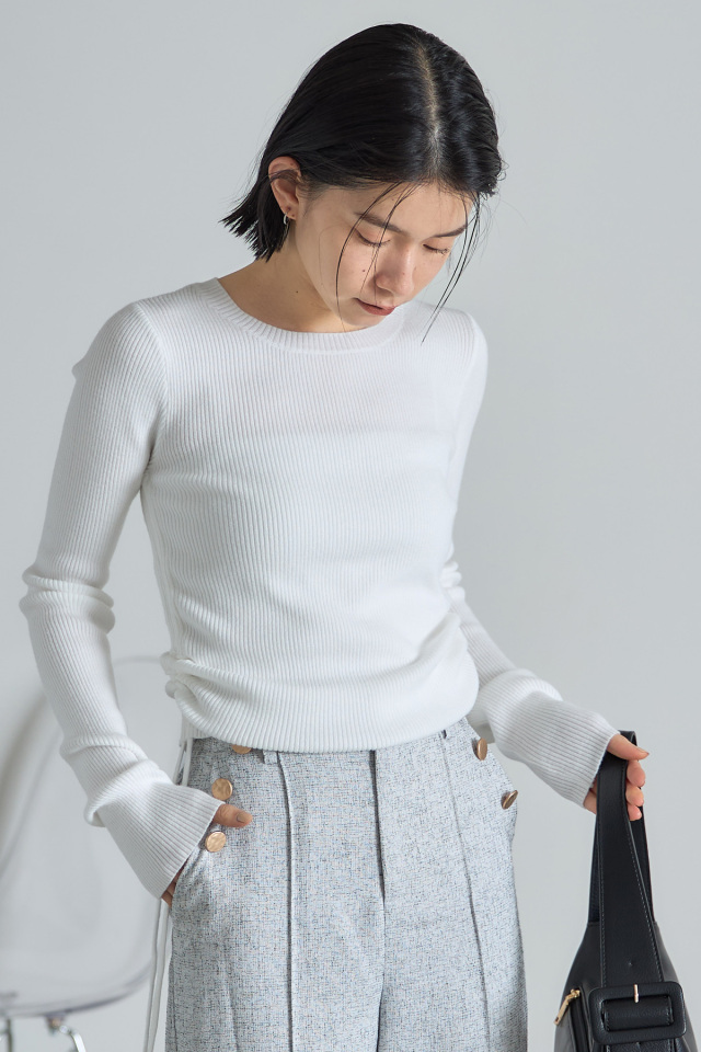 サイドドロストニットプルオーバー※一部店舗のみ入荷