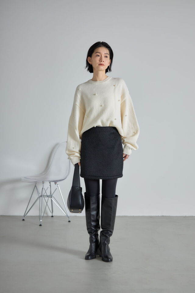 シャギーミニスカート※一部店舗のみ入荷