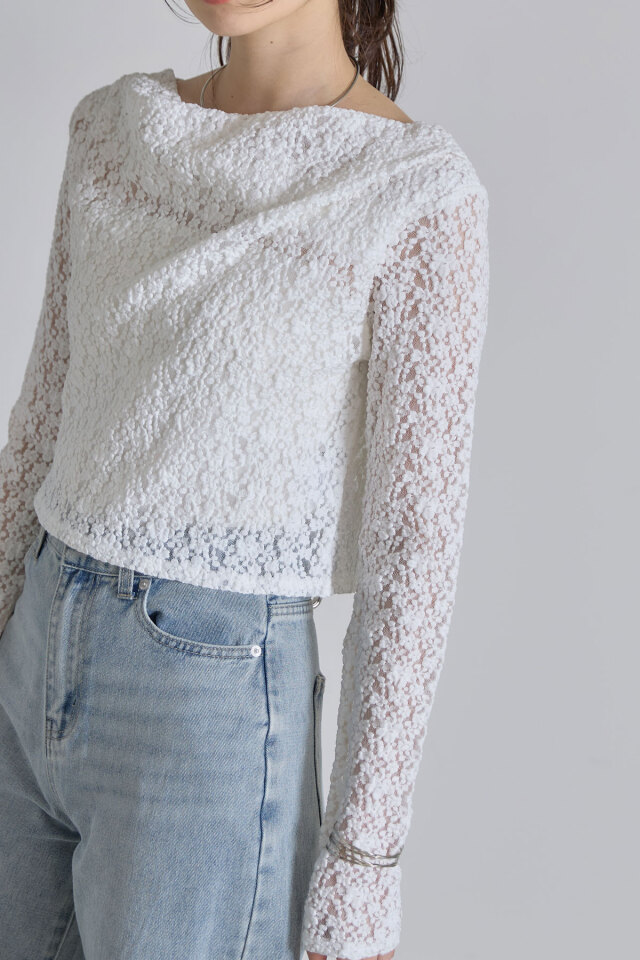 Canon pc1256 シルバー ドレープネックレースカットソー※一部店舗のみ入荷