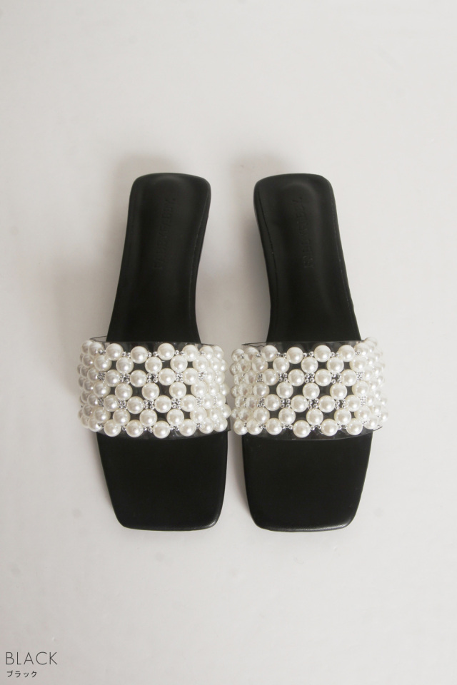 パールフラットサンダル 