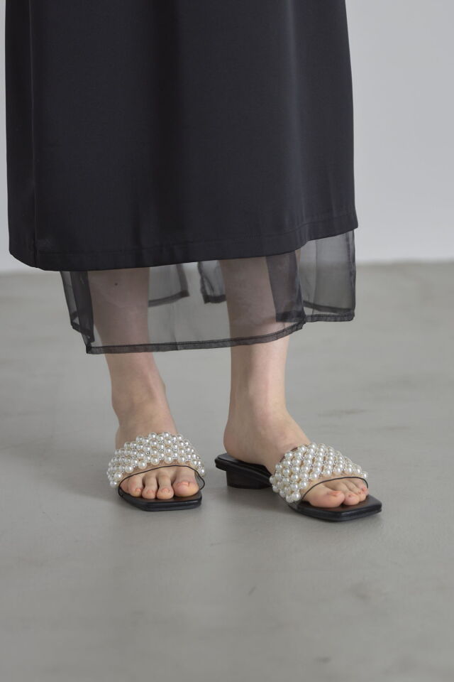 パールフラットサンダル 
